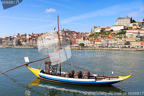 Image of Panoramic view of old town Porto and Douro River