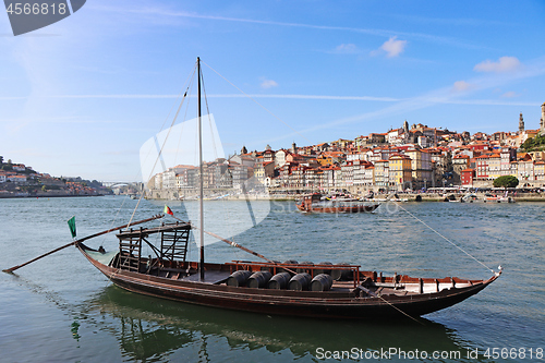 Image of Panoramic view of old town Porto and Douro River