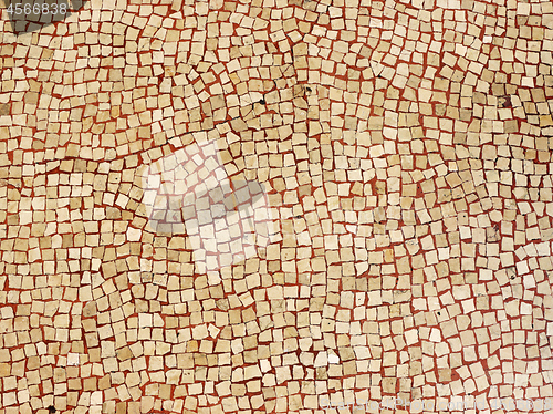 Image of Mosaic flooring of multicolored small stones