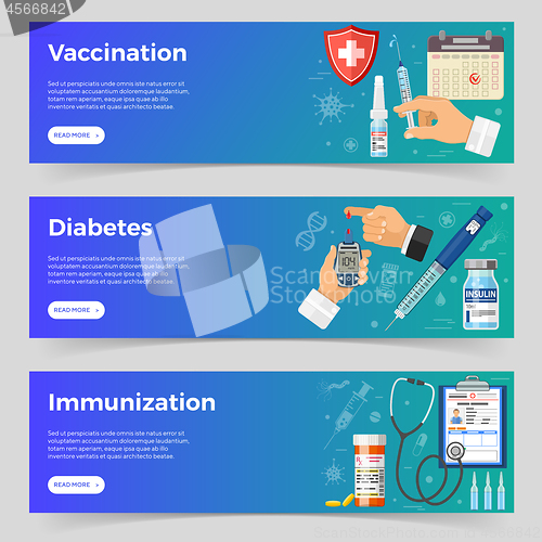 Image of Vaccination, Diabetes, Immunization banners