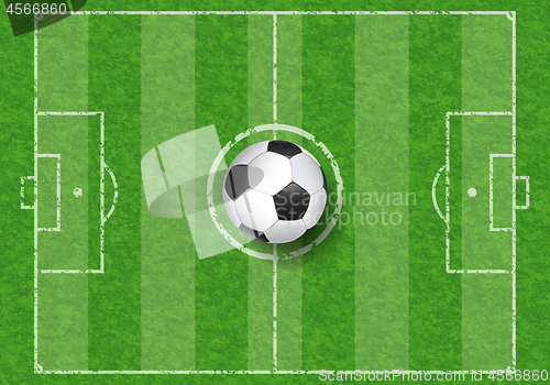 Image of Soccer Ball on Football Field