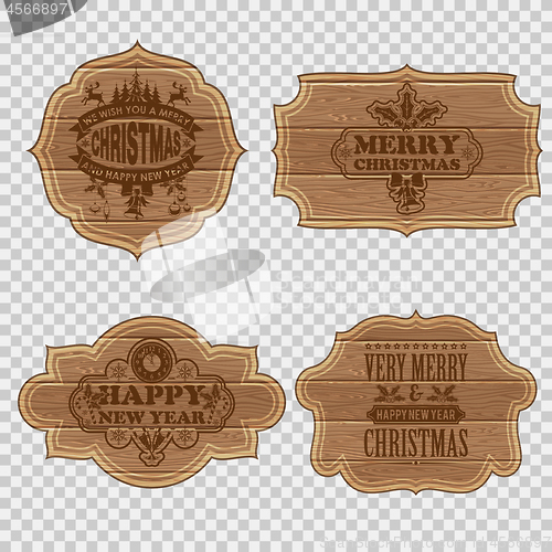 Image of Set Christmas Wooden Frames