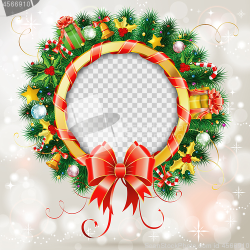 Image of Christmas Wreath with Bow