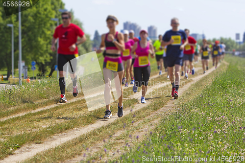 Image of Outdoor cross-country running blurred motion