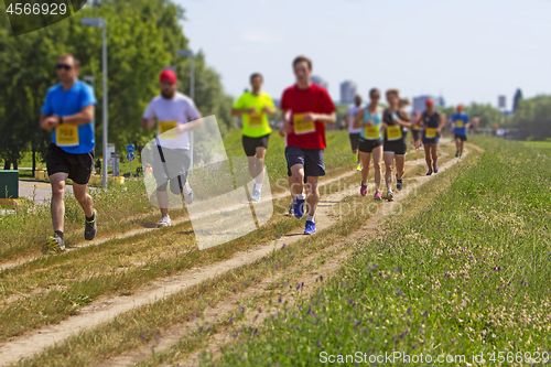 Image of Outdoor cross-country running blurred motion