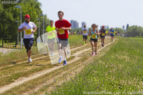 Image of Outdoor cross-country running blurred motion