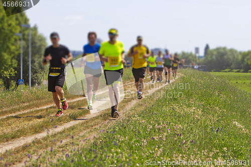 Image of Outdoor cross-country running blurred motion