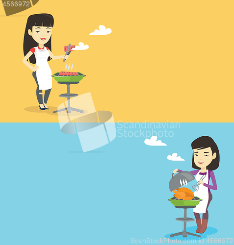 Image of Two food and drink banners with space for text.