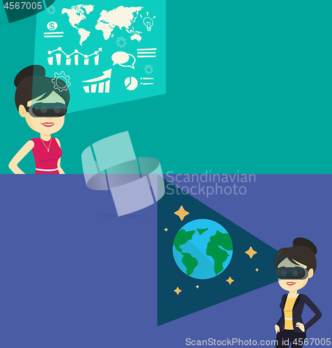 Image of Two technology banners with space for text.