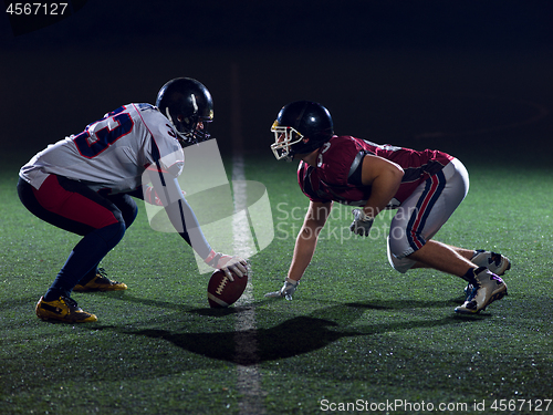 Image of american football players are ready to start