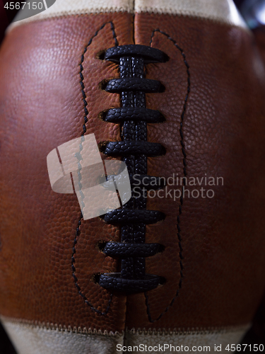 Image of closeup shot of american football