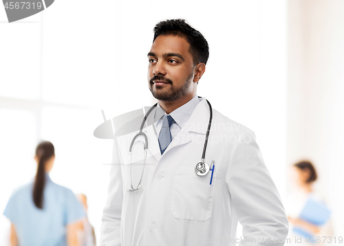 Image of indian male doctor with stethoscope