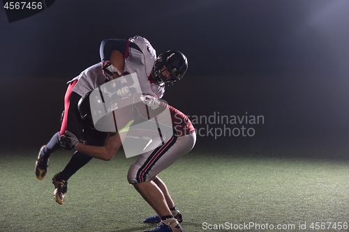 Image of American football players in action