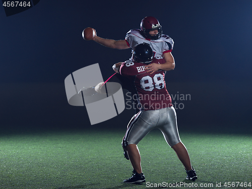 Image of American football players in action