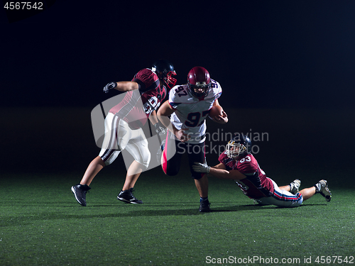 Image of American football players in action