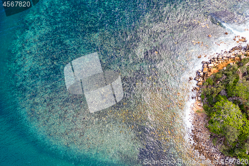 Image of Rocky coastal reef patterns scenic view