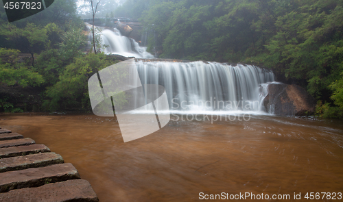 Image of Waterfall in BLue Mountains with stepping stones