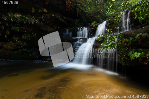 Image of Lush waterfall in Bluie Mountains