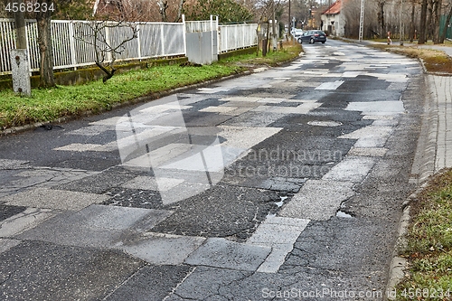 Image of Patched broken road