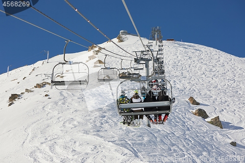 Image of Ski lift at a ski resort