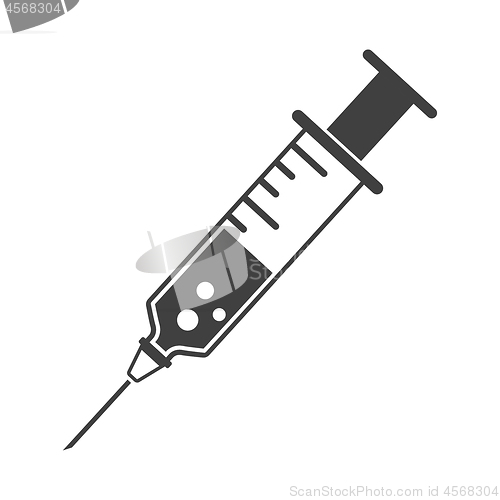 Image of Plastic Medical Syringe Icon