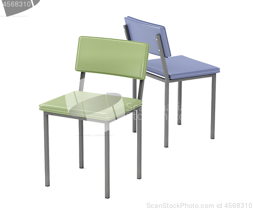 Image of Two chairs with different colors