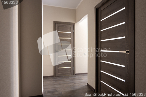 Image of Corridor in a small apartment, closed doors
