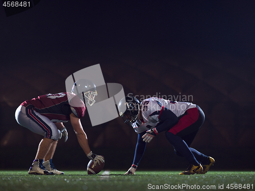 Image of american football players are ready to start