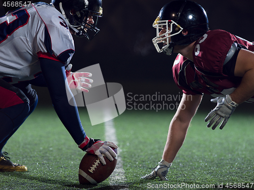 Image of american football players are ready to start