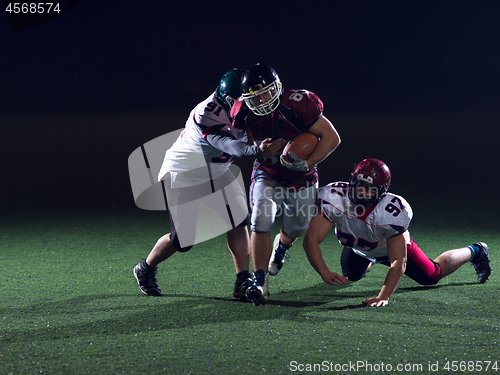 Image of American football players in action