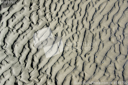 Image of Traces of Waves on Sand as Background