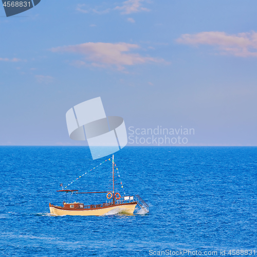 Image of Motor Boat in the Sea