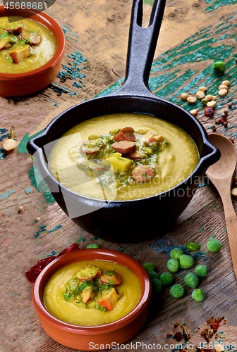 Image of Pea Soup with Smoked Sausages