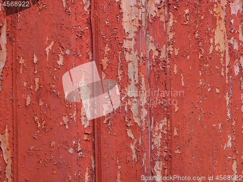 Image of Wooden fence with shelled paint