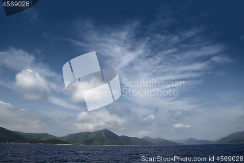 Image of Dragon cloud on blue sky