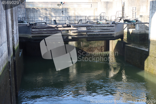 Image of One of the locks on the navigable river Duoro 