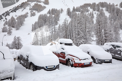 Image of Winter parking cars