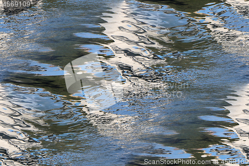Image of Reflection of the coast on the surface of the water as seamless t