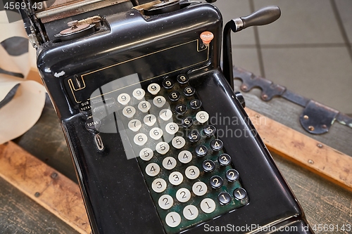 Image of Old calculator detail