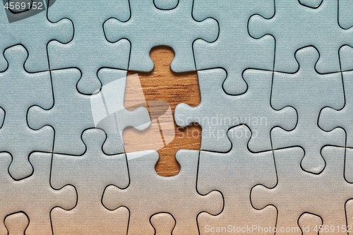 Image of Jigsaw puzzle background, almost done