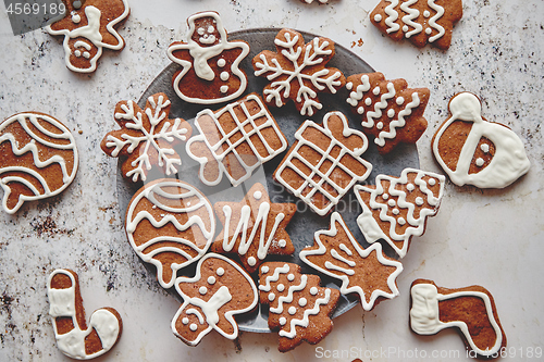 Image of Fresh and tasty Christmas gingerbread cookies