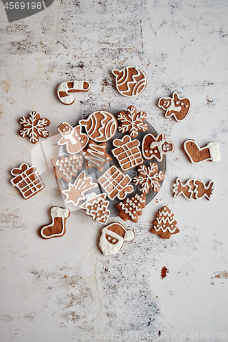 Image of Fresh and tasty Christmas gingerbread cookies
