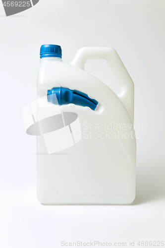 Image of Plastic containers mock up for liquid products on a light background.