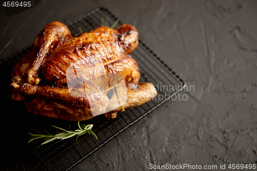 Image of Homemade baked chicken with rosemary herbs