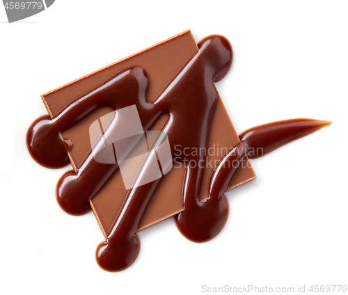 Image of chocolate decor on white background