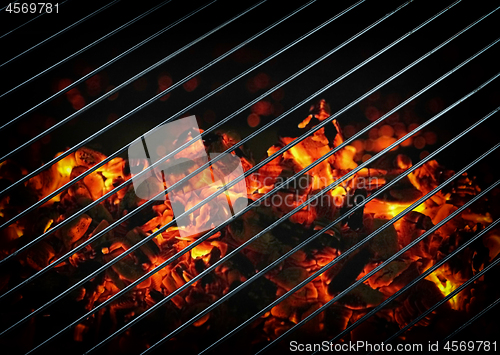 Image of close up of burning coals