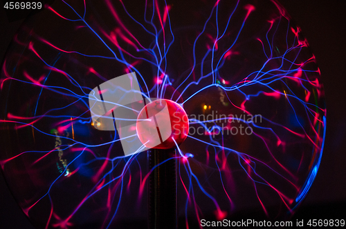 Image of Electric plasma in glass sphere