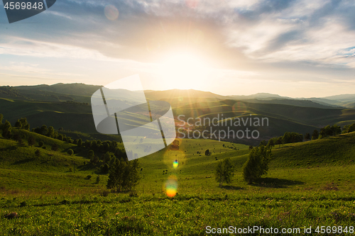 Image of Beauty dawn in the mountains