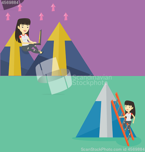 Image of Two business banners with space for text.