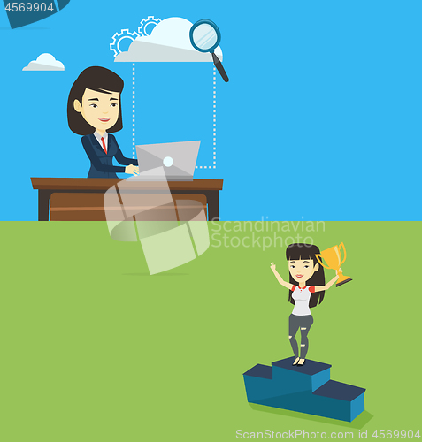 Image of Two business banners with space for text.